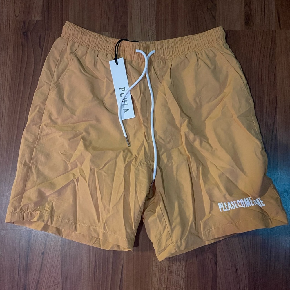Please come home  Men's Athletic Shorts - Tan